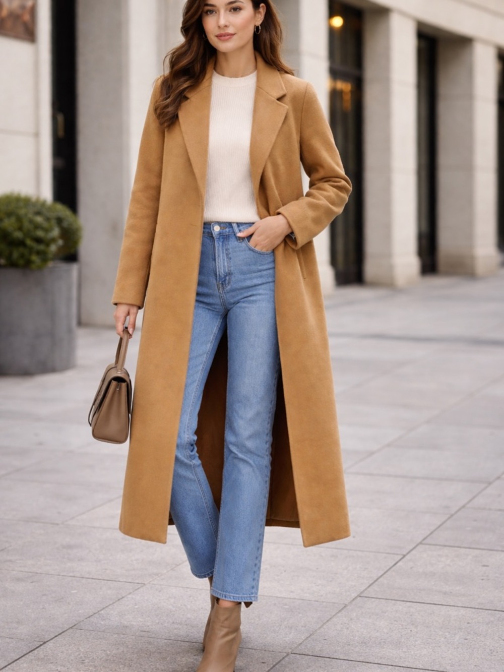 Classic Long Camel Coat